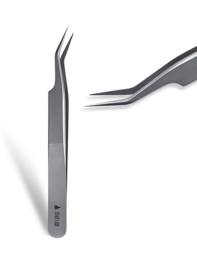 Stl7 Curved Eyelash Extension Tweezerssupplies For False Lashes Isolation & Volume Extensionsprecision Applicator Toolbeauty Accessoriessharp Tweezer Tipeyelashes Tools