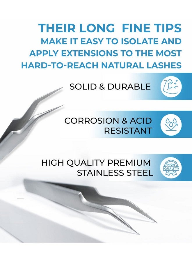 Stl7 Curved Eyelash Extension Tweezerssupplies For False Lashes Isolation & Volume Extensionsprecision Applicator Toolbeauty Accessoriessharp Tweezer Tipeyelashes Tools