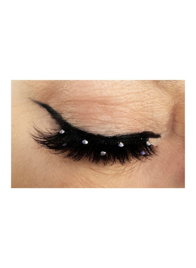 Blingalong Lashes Rhinestone Eyelashes For A Full And Flirty Look Perfectly Curled False Lashes Cruelty Free & Vegan (1 Pair)