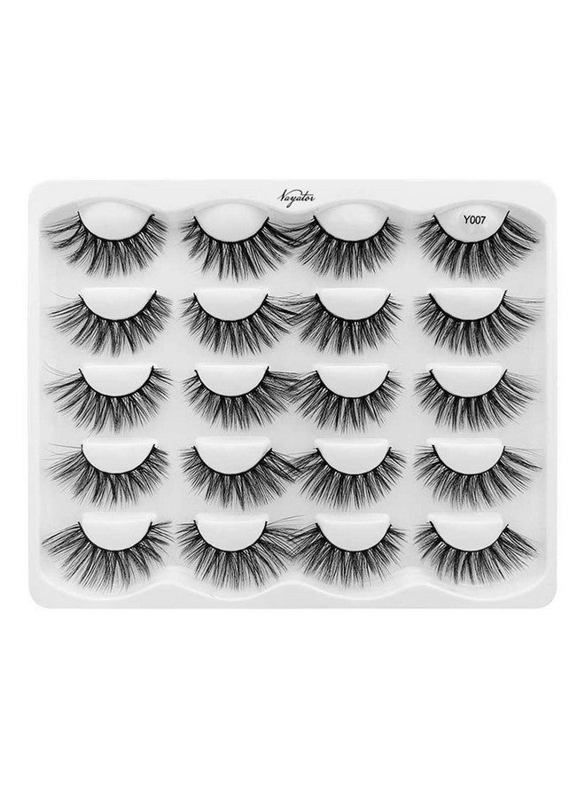 10 Pairs 3D Mink Long Lashes Natural Mink Eyelashes Wholesale False Eyelashes Makeup False Lashes (Y007)