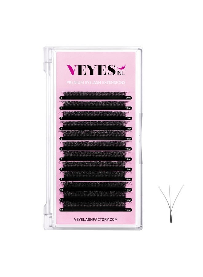 Yy Lash Extensions Tray Cd Curl 915Mm Mixed Length Premade Volume Eyelash Fans Professional Lash Extension Supplies Matte Black(6Dw 0.07 Dcurl 915Mm)