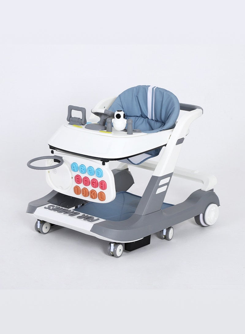 Multi-Functional Baby Walker, 360-Degree Rotate for Infant Walker with Adjustable Speed Fun Puzzle Toy Plate Early Education Music Button