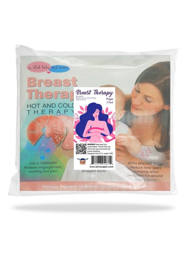 Breast Therapy Pack Of 2 Cooling/Heating Reusable Breast Therapy Pads For Breastfeeding Soothes Clogged Ducts Improve Milk Flow Mastitis Relief Breast Heating Pad With Microfiber Covers