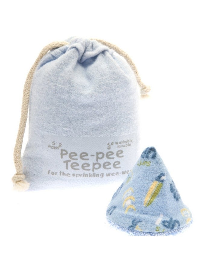 Peepee Teepee Surfing Blue Laundry Bag