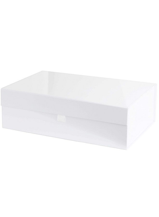 White  Hard Gift Box With Magnetic Closure Lid 14
