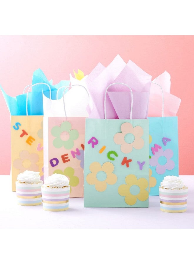 25Pack Pastelcolored Paper Gift Bags With Handles For Goodies Birthday Party Favors Colorful Party Bags Baby Shower Supplies 5 Rainbow Colors (6.3 X 3.2 X 8.7 Inches)