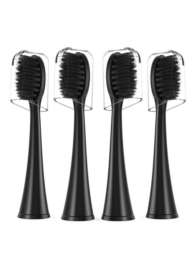 Toothbrush Replacement Heads For Burst Sonic Electric Toothbrushsoft Bristles Brush Heads For Deep Cleaning And Teeth Whitening Black