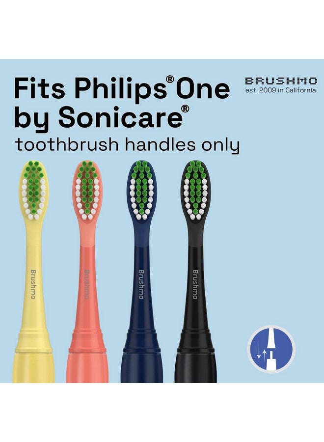 Replacement Toothbrush Heads Compatible With Philips Sonicare One Toothbrush For Hy120006 Shadow Black Bh102206 Brush Head (Shadow Black) 4 Pack