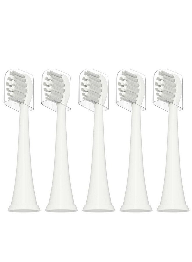 Replacement Toothbrush Heads Compatible With Tao Clean Electric Toothbrush Replacement Heads 5 Pack (White)