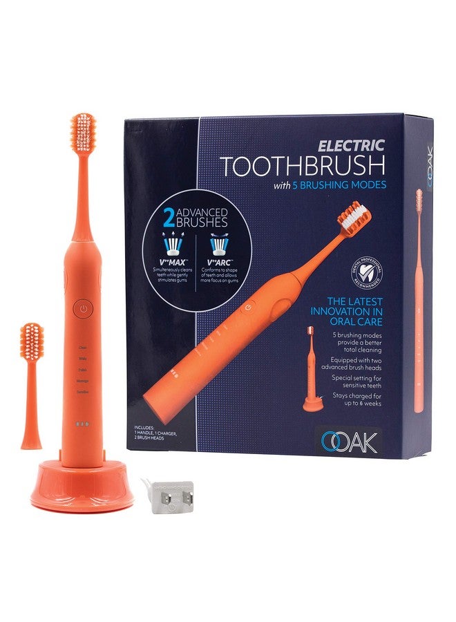 Electric Toothbrush With 5 Brushing Modes With 2 Advanced Headscoral