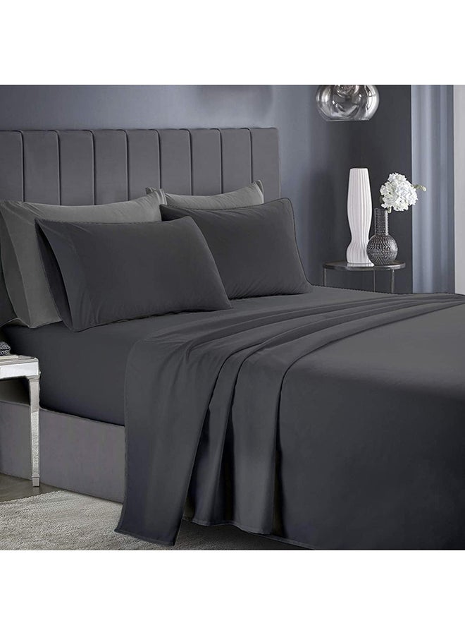 Premium Grey Queen Sheets Set - 1800 TC Series 4 Piece Bed Sheets - Soft Brushed Microfiber Fabric - 16 Inches Deep Pockets Sheets Wrinkle Free & Fade Resistant by Infinitee Xclusives