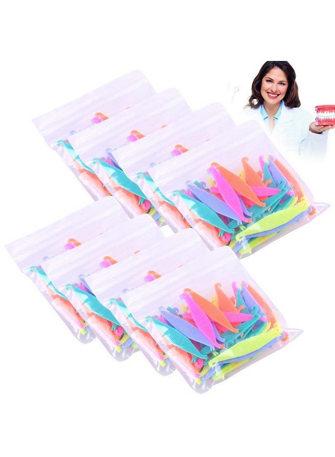 Dental Elastic Rubber Bands Placers For Braces Disposable Plastic Orthodontic Elastic Placers Multicolor (50Pcs)