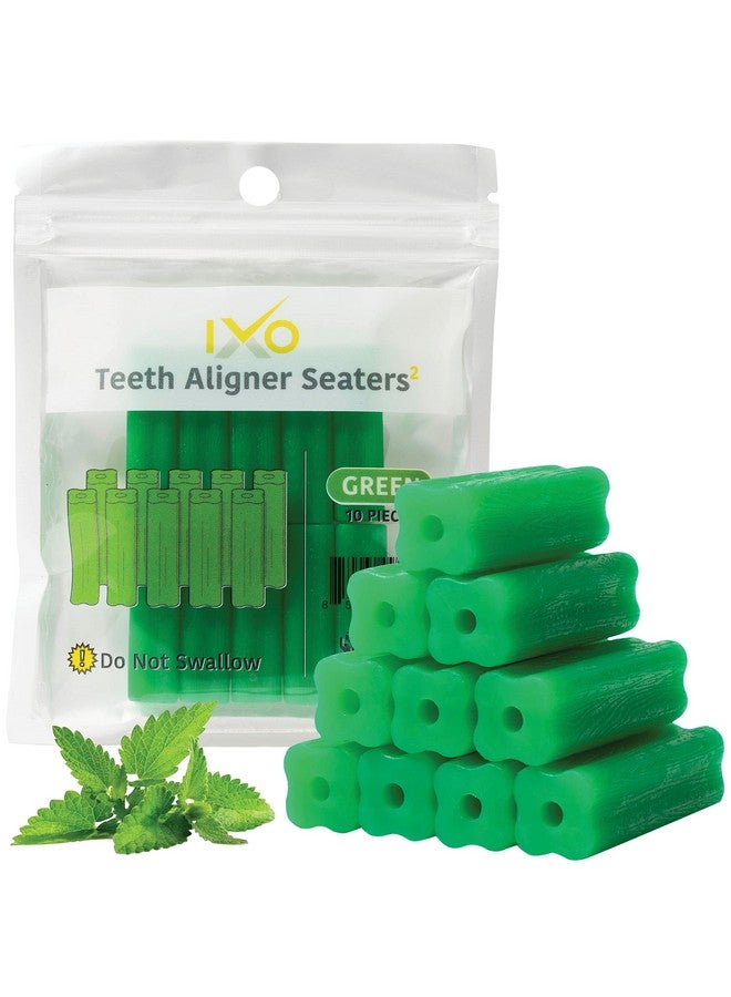 Squareshaped Aligner Seater Chewies For Invisalign Trays10Pack Mint Scented With Resealable Bag