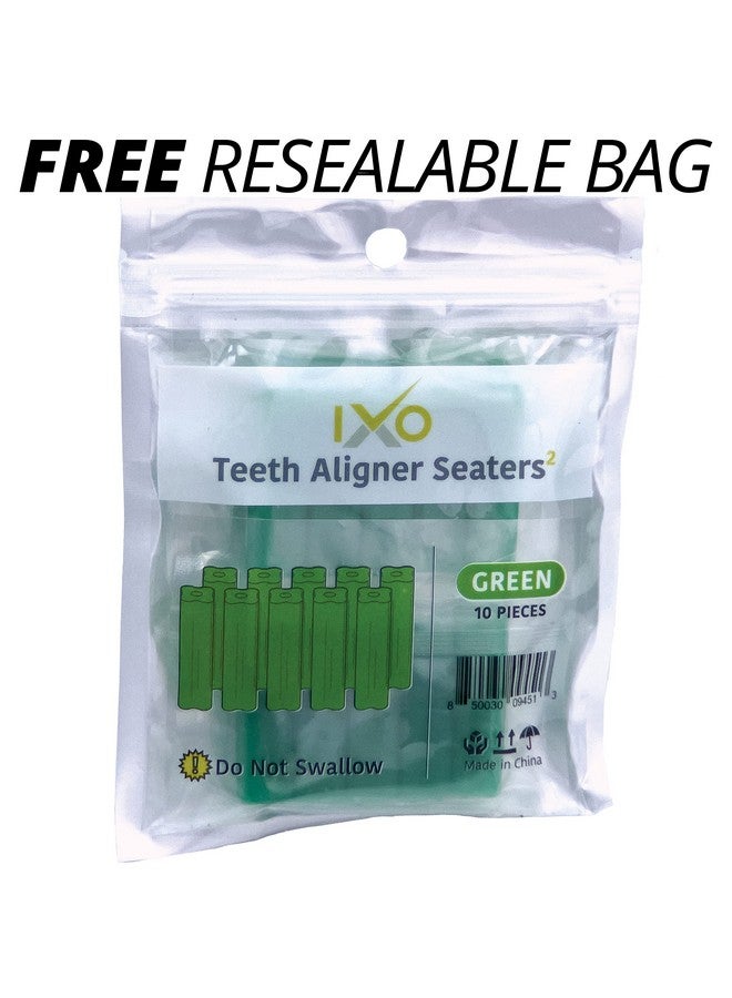 Squareshaped Aligner Seater Chewies For Invisalign Trays10Pack Mint Scented With Resealable Bag