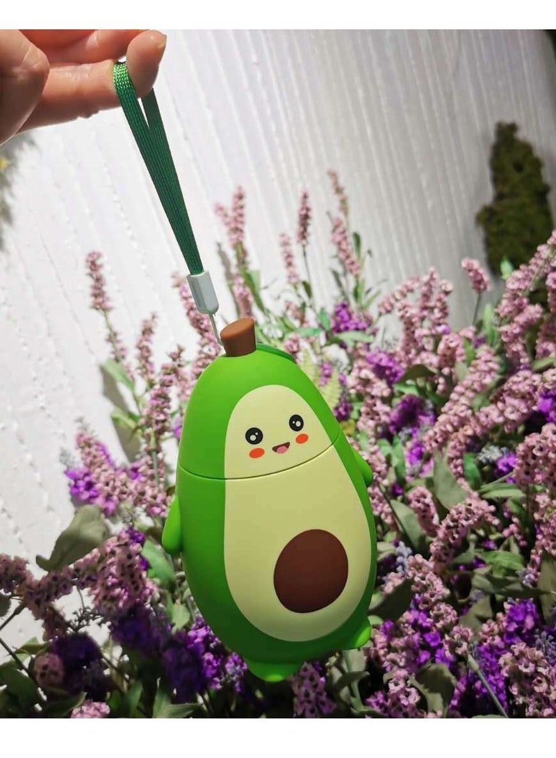 Cute Portable Water Cup, Cartoon Avocado Glass Double Layer Student Simple Fresh Mori, Travel Mug Tea Bottle Coffee Flask, Born for Girls And Ladies, Green