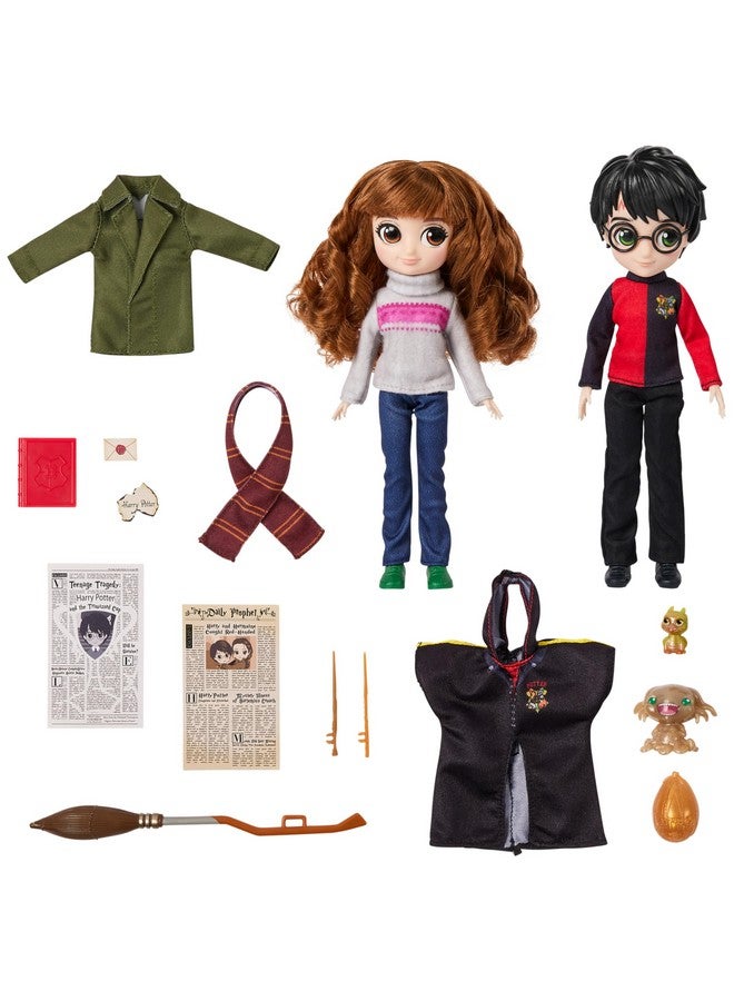 Harry Potter 8Inch Harry Potter & Hermione Granger Dolls & Accessories Gift Set Over 20 Pieces Kids Toys For Ages 6 And Up