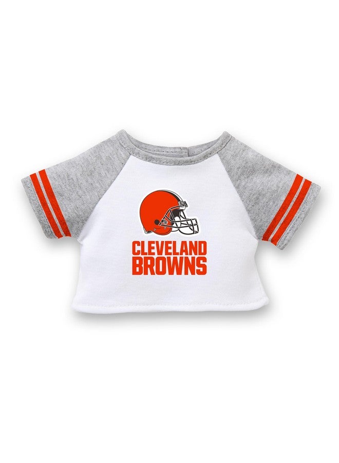 Cleveland Browns 18 Inch Fan Tee With Crew Neck Striped Short Sleeve Orange And Brown 1 Pcs Ages 6+