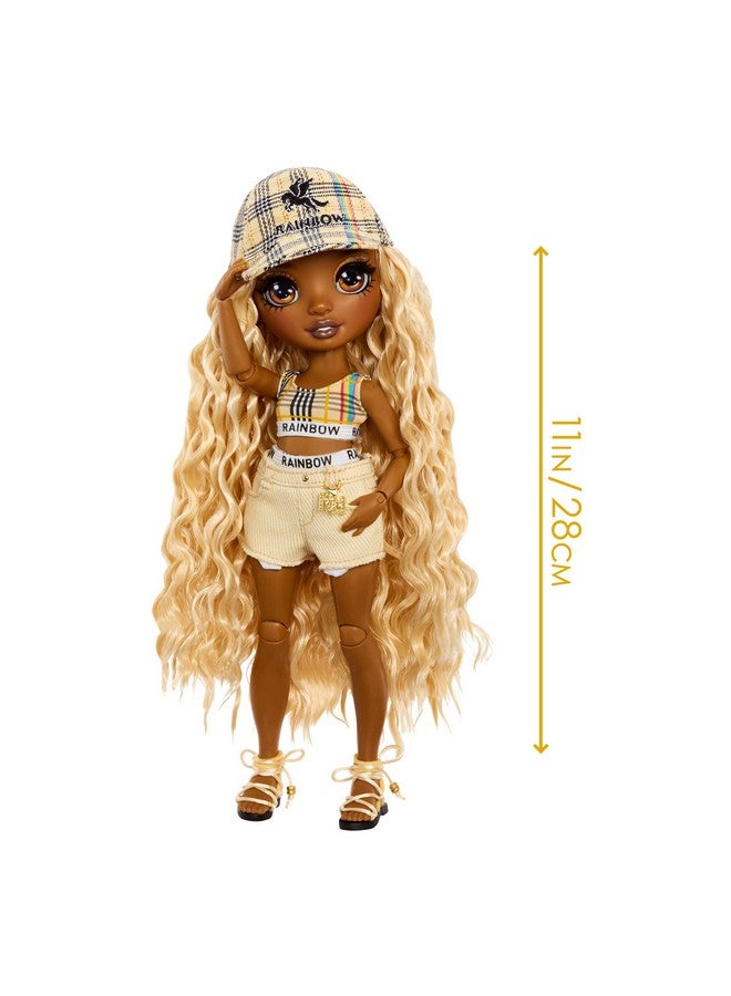 Pacific Coast Harper Dune Sand (Light Yellow) Fashion Doll With 2 Designer Outfits Pool Accessories Playset Interchangeable Legs Toys For Kids Great Gift For Ages 612+ Years