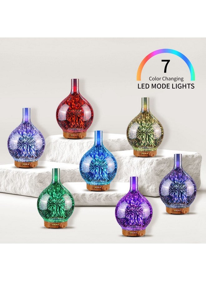 3D Essential Oil Diffuser Cool Mist Humidifier Ultrasonic Aromatherapy Diffuser100Ml Last 4Hauto Shutoffair Refreshdecoration For Homeofficeyogababysleep
