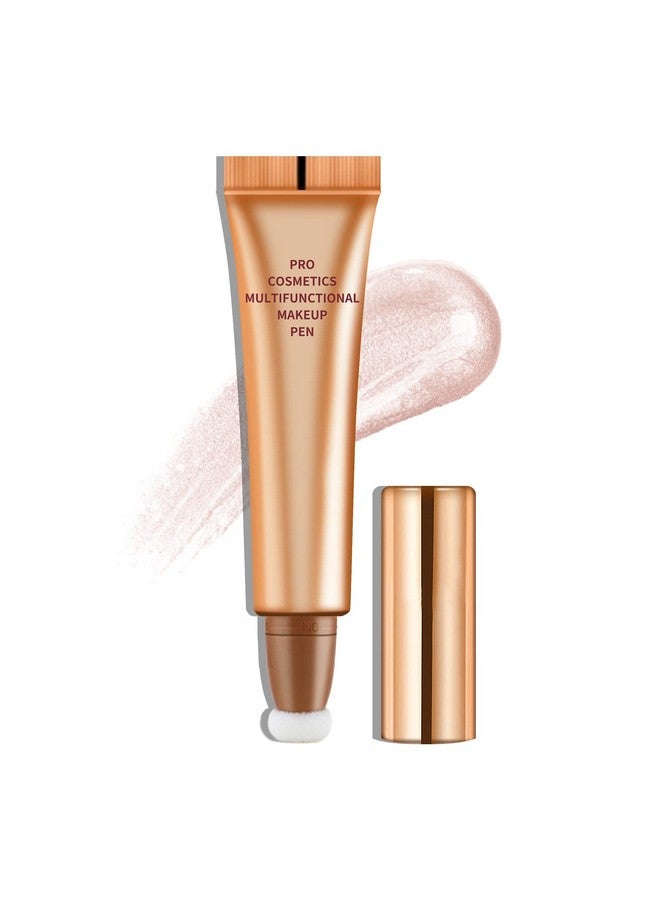Liquid Highlighter Makeup Face Cream Highlighter With Cushion Applicator Matte Cream Illuminator For Face Shaping & Brightening Easy To Create 3D Face Makeup