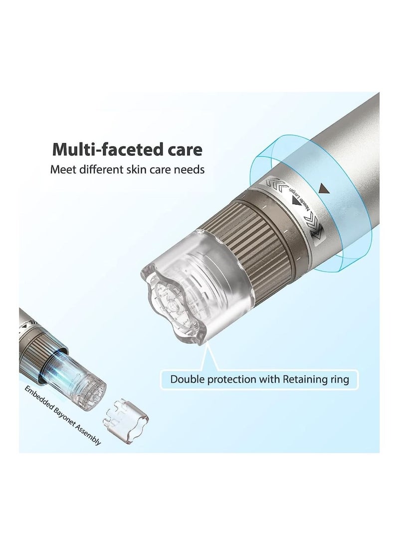 Dr.Pen H3 Hydra Pen Microneedling Pen: Professional Automatic Serum Wireless Microneedling with 12 Cartridges - Skin Pen for Face & Body & Hair Growth