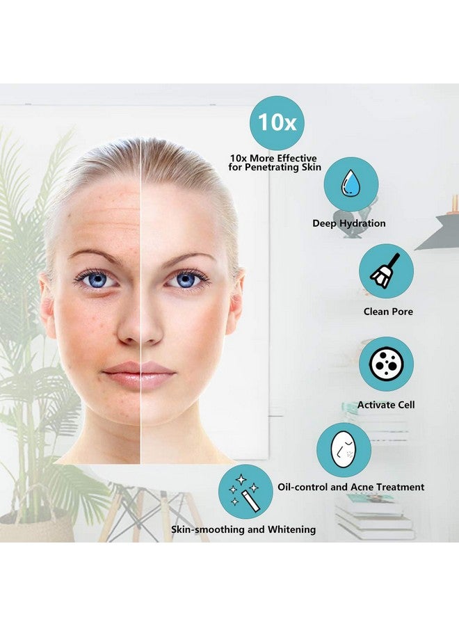 Facial Steamernano Ionic Facial Steamer Warm Mist Humidifier Atomizer Sprayer Moisturizing Face Steamer Home Sauna Spa Face With 4 Piece Stainless Steel Skin Kit And Hair Band(Green)