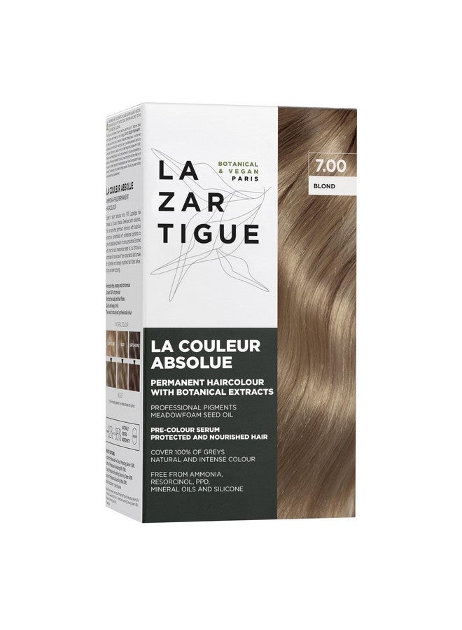 La Couleur Absolue 7.00 Blond Permanent Haircolour With Botanical Extracts Nourishing Color And Shine Free From Ammonia Ppd Resorcinol Mineral Oils And Silicone Vegan