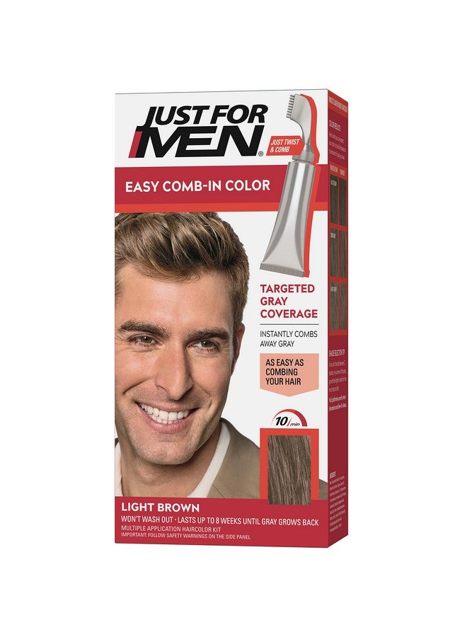 Easy Combin Color Mens Hair Dye Easy No Mix Application With Comb Applicator Light Brown A25 Pack Of 1