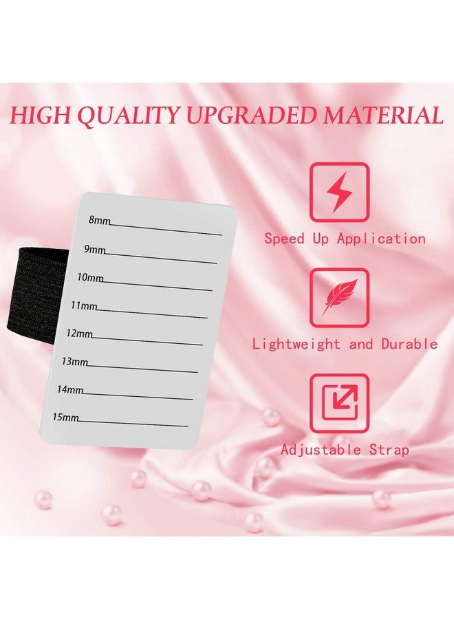 4 Pieces Lash Holder Eyelash Extension Hand Pallet Tray Tools With Adjustable Wrist Strap Adjustable Lash Tray Strip Palette One Size Fits Most Eyelash Extension Holder (815 Mm Pattern)