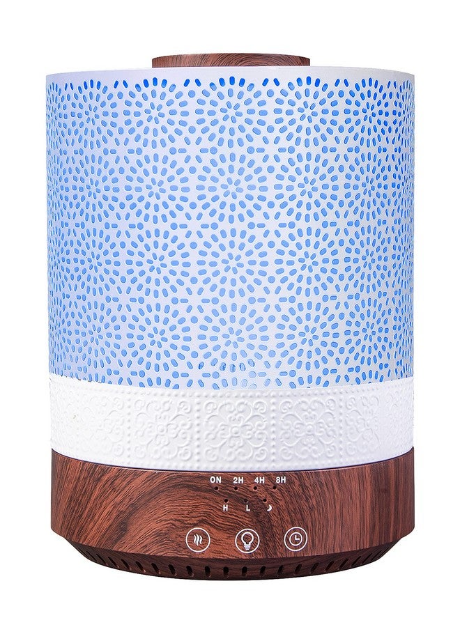 2500 Ml Xl Essential Oil Diffuser For Large Room Aroma Humidifier Home Decor Bed Baby Room Big Huge 2.5 L Capacity Long Run Color Lights Decorative Design High Mist Dark Wood Grain F004