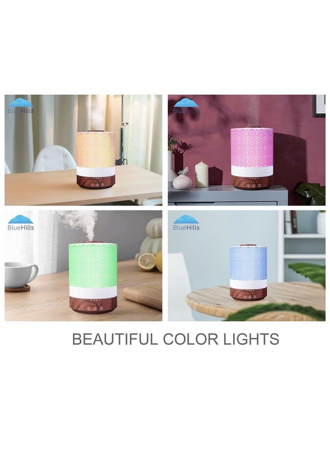 2500 Ml Xl Essential Oil Diffuser For Large Room Aroma Humidifier Home Decor Bed Baby Room Big Huge 2.5 L Capacity Long Run Color Lights Decorative Design High Mist Dark Wood Grain F004
