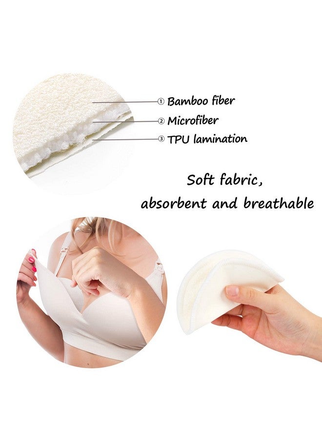 14Pcs Washable Nursing Pads Reusable Organic Bamboo Breast Pads With Laundry Bag And Storage Bag Soft Absorbent Hypoallergenic Eco Pads For Breastfeeding