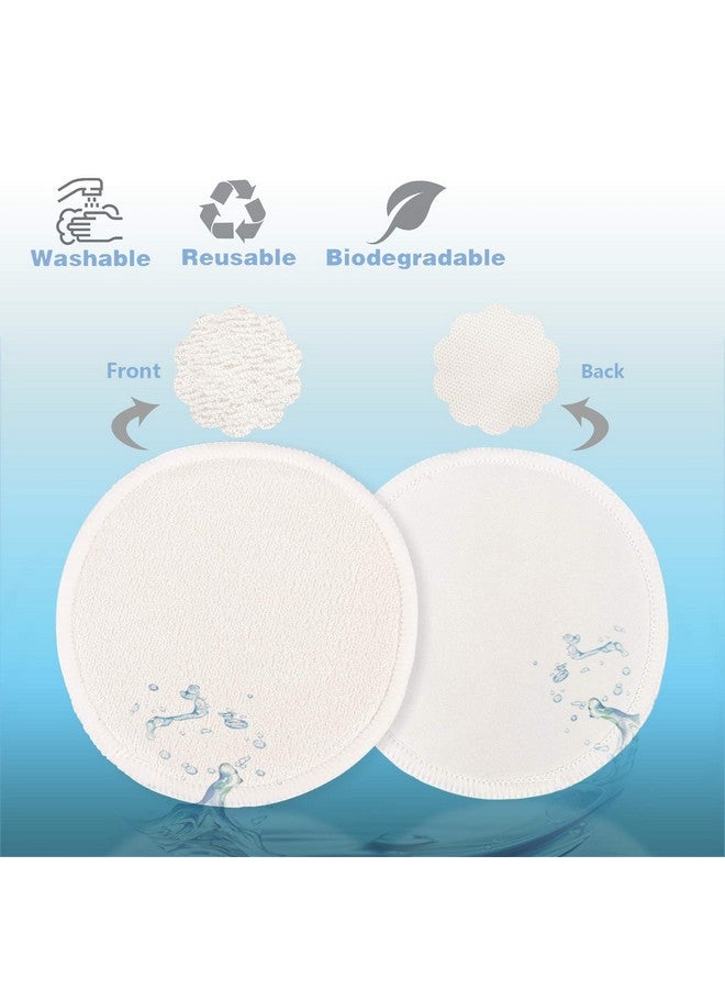 14Pcs Washable Nursing Pads Reusable Organic Bamboo Breast Pads With Laundry Bag And Storage Bag Soft Absorbent Hypoallergenic Eco Pads For Breastfeeding