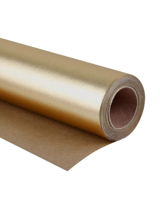 Wrapping Paper Roll Mini Roll 17 Inch X 16.5 Feet Basic Texture Matte Gold For Birthday Holiday Wedding Baby Shower