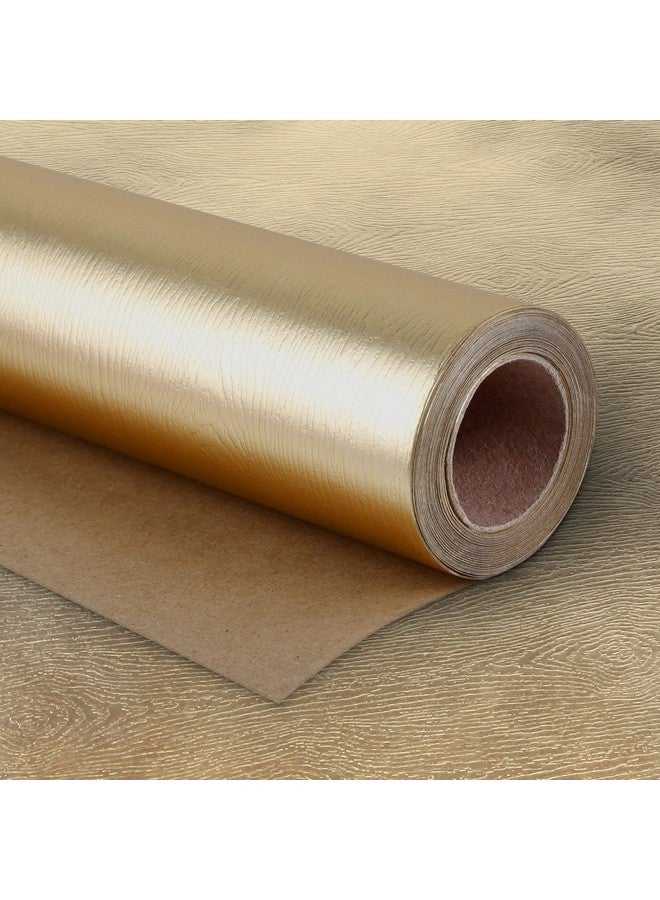 Wrapping Paper Roll Mini Roll 17 Inch X 16.5 Feet Basic Texture Matte Gold For Birthday Holiday Wedding Baby Shower