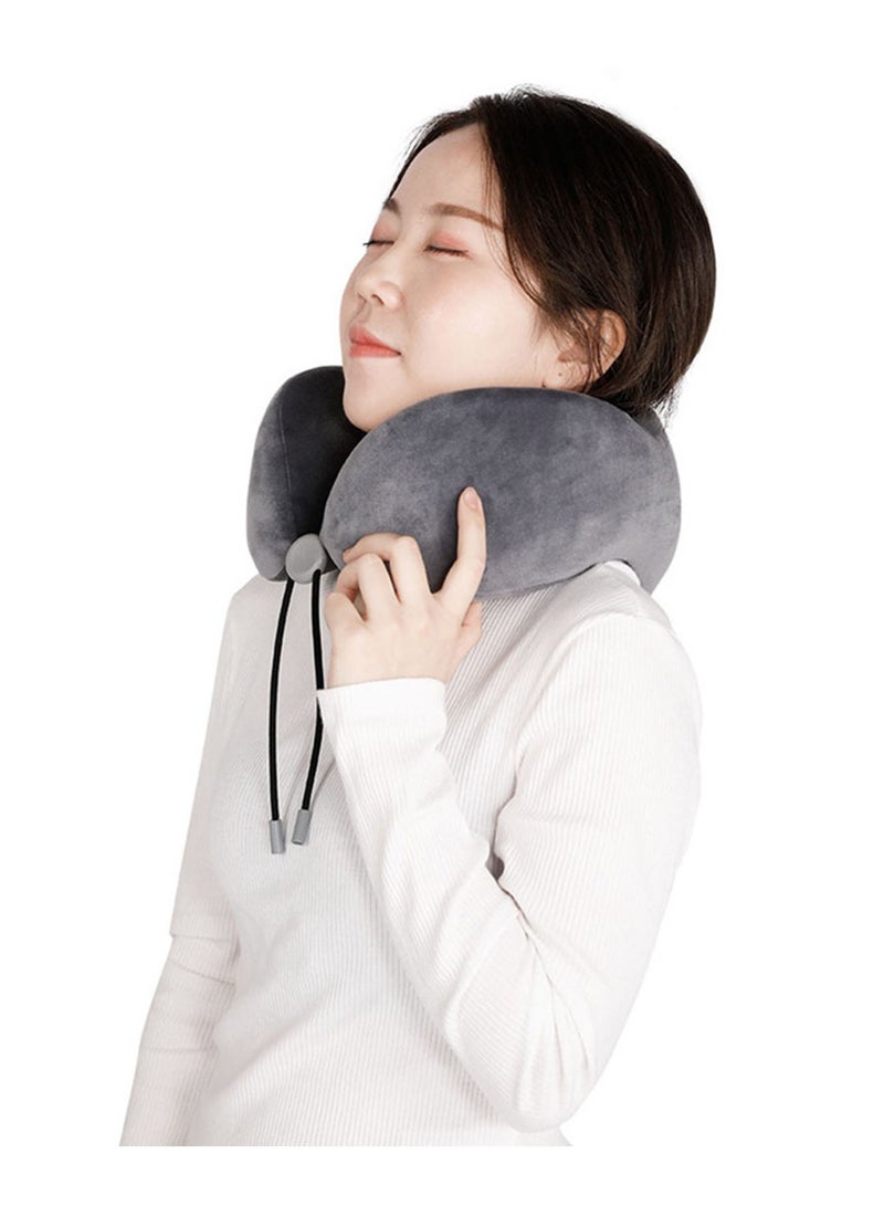 Travel Pillow, Memory Foam Neck Pillow with Comfortable & Breathable Cover for Sleeping, Car, Train, Bus and Home Use