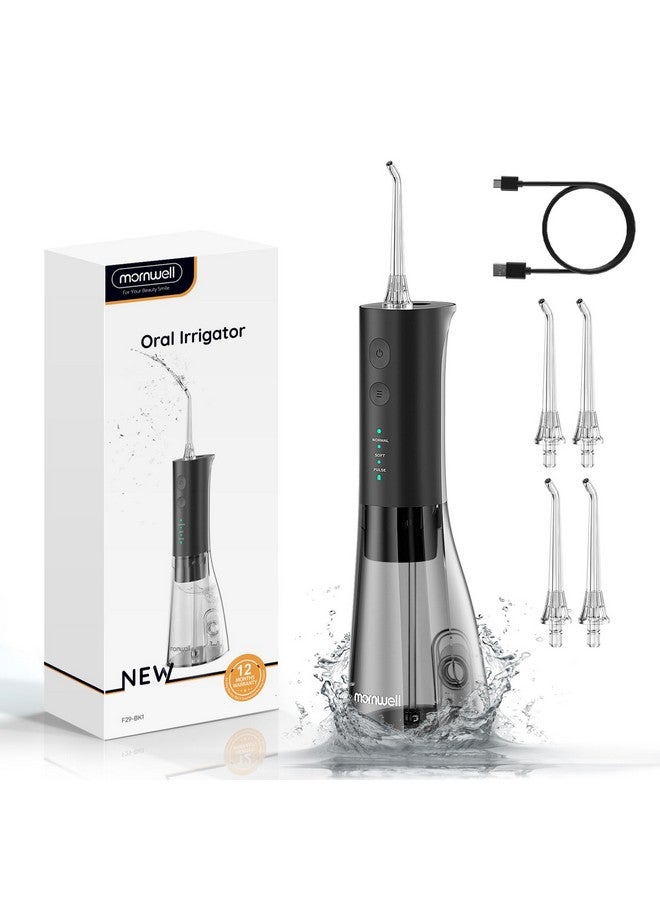 Ossers For Teeth 300Ml Cordless Water Flosser Mornwell 3S Pressure Crescendo Oral Irrigator Professional Rechargeable Portable Water Flosser With 4 Tips