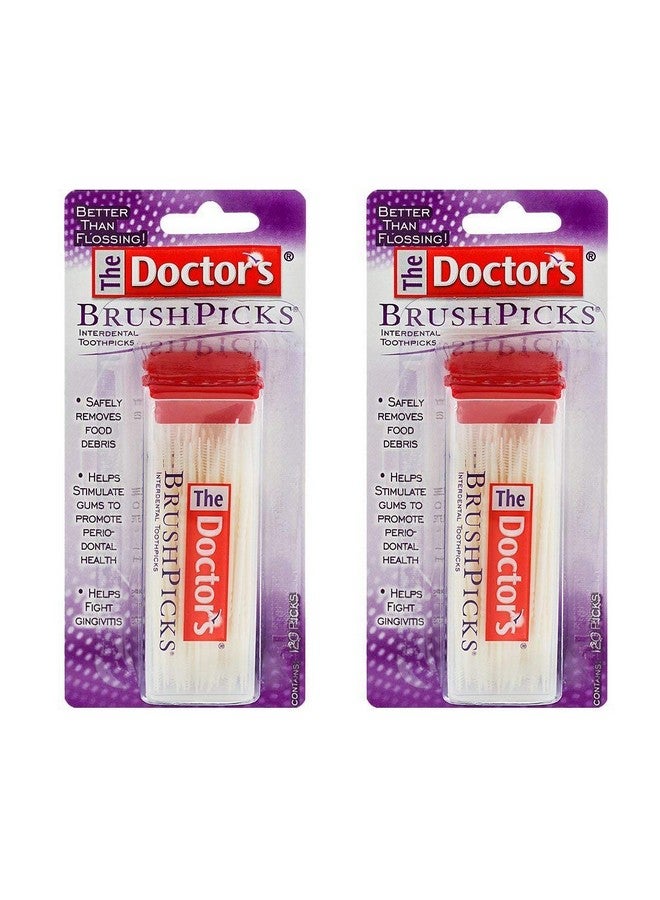 Brushpicks Interdental Toothpicks 120Picks Per Pack (2Pack)