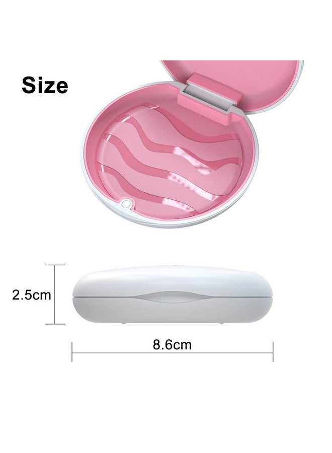 Aligner Case Retainer Case Braces Box 1 Piece Orthodontic Box (White + Rose Red Silicone).