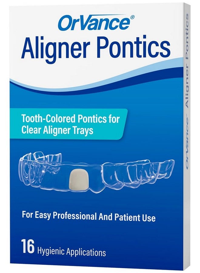 Aligner Pontics Temporary Tooth Replacement For Aligner Tray And Retainer Fill Space Of Missing Teeth With Fake Teeth (16 Count)