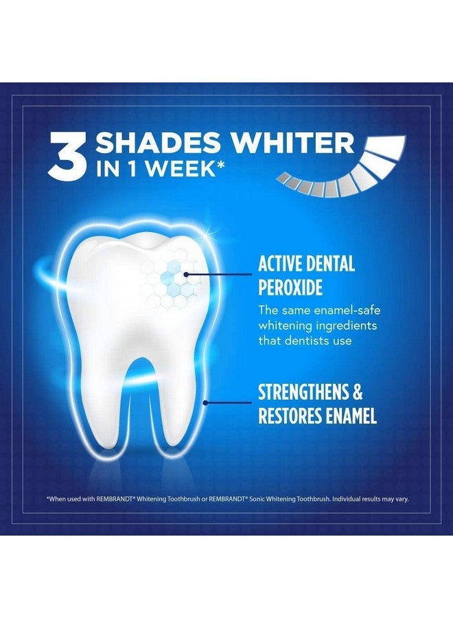 Deeply White + Peroxide Whitening Toothpaste With Fluoride Removes Tough Stains Rehardens And Strengthens Enamel Peppermint Flavor 3.5 Ounce Pack Of 12