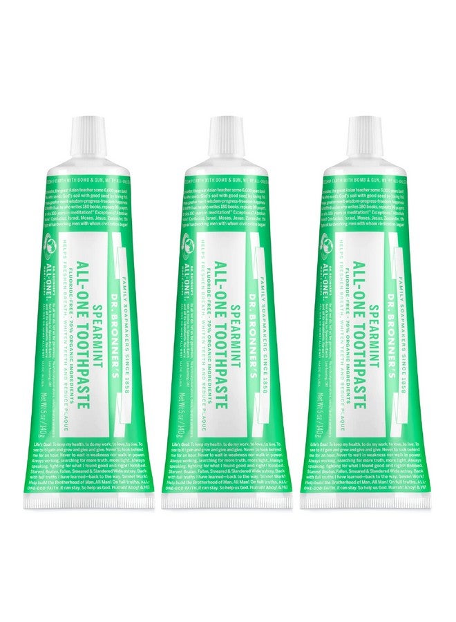 Dr. Bronner’S Allone Toothpaste (Spearmint 5 Ounce3Pack)