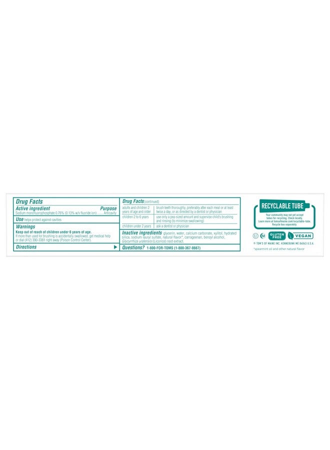 Natural Wicked Fresh! Fluoride Toothpaste Spearmint 4.7 Oz. 2Pack