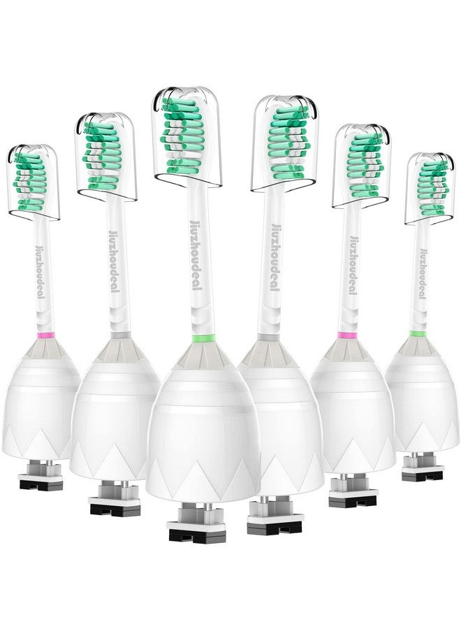 Replacement Toothbrush Heads For Philips Sonicare Eseries Compatible With Sonicare Essence Elite Advance Cleancare Screwon Electric Toothbrush Hx7022/66 6 Pack