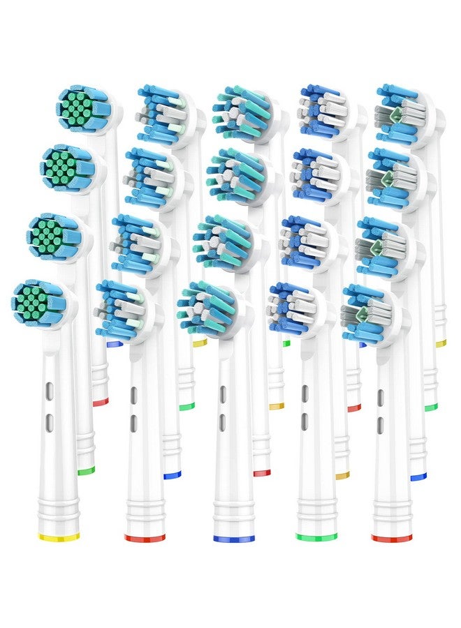 Brush Heads Replacement Compatiable For Oral B Barunelectric Toothbrush Heads With Dupont Bristles Contain Precisionflosscross3D Clean Compatible With Oralb 7000/Pro 1000/9600/ 5000/3000/8000