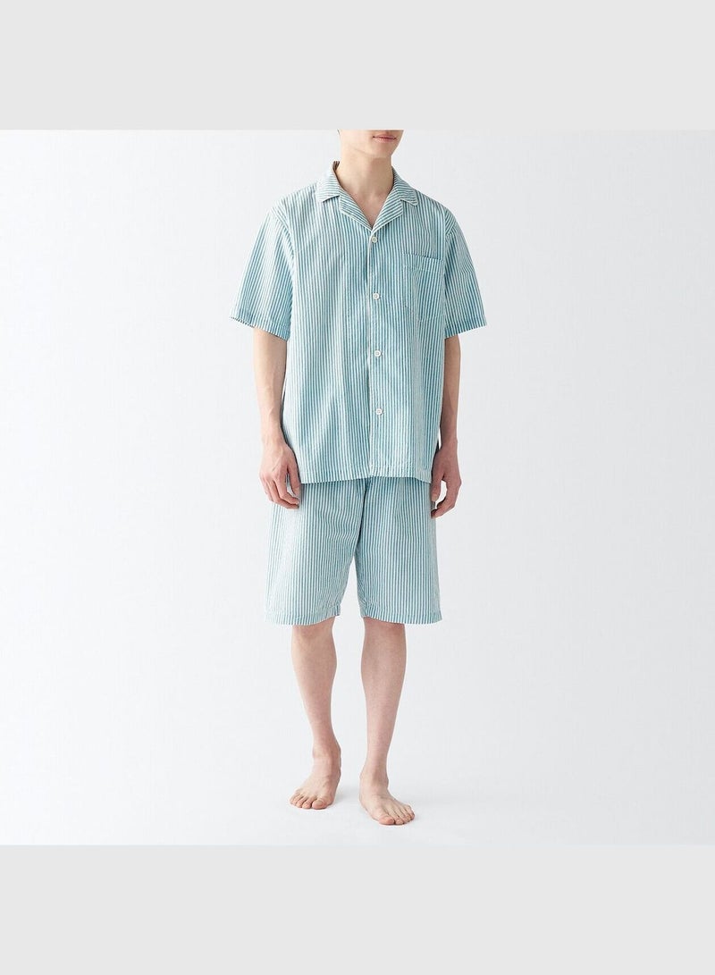 Side Seamless Sucker Short Sleeve Pajamas