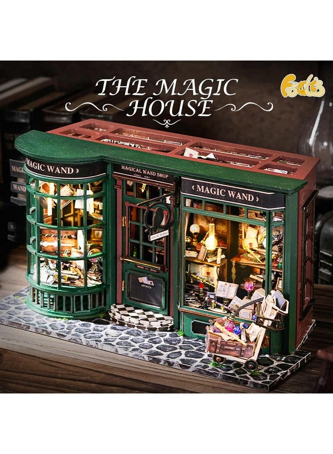 Diy Miniature Dollhouse Kit With Furniture 3D Wooden Miniature House Kit With Dust Cover Diy Dollhouse Kit Magit House Miniature Kit (F32B)