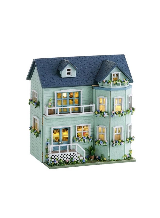Diy Miniature House Kit Cuteroom Wooden Dollhouse Kit Mini House Making Kit With Furnitures Diy Dollhouse Kit Birthday Gift For Women And Girls (Warm Manor)