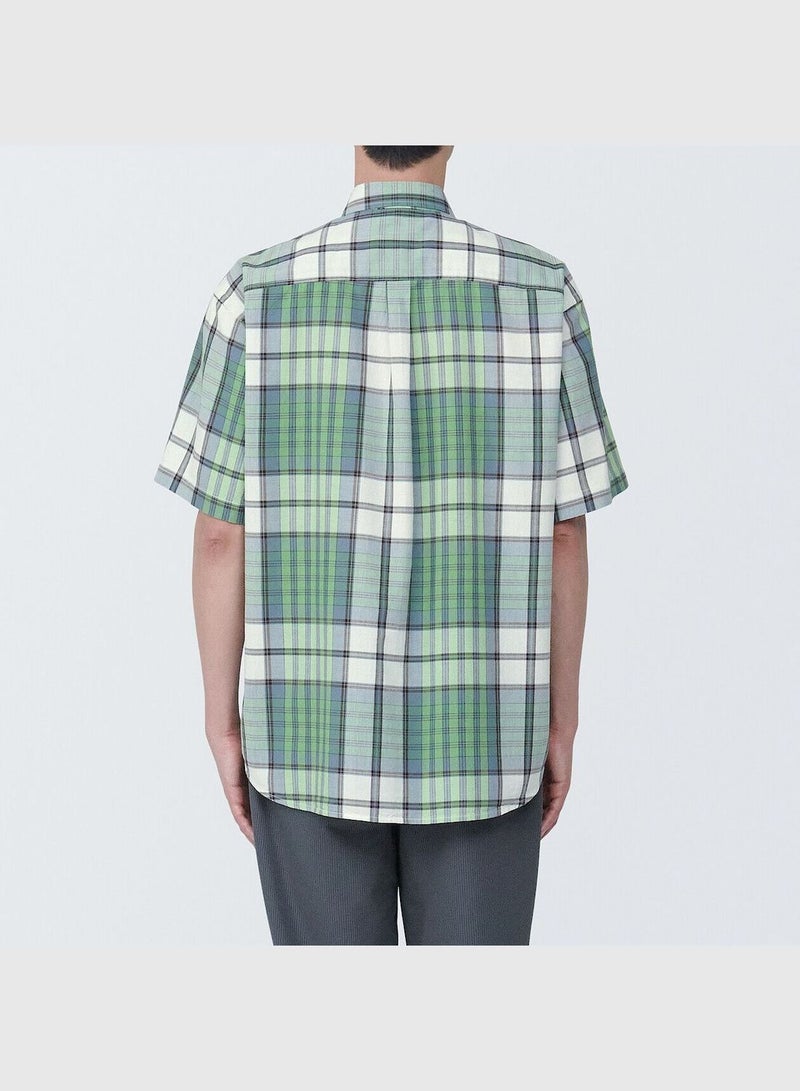 Madras Check Button Down Short Sleeve Shirt