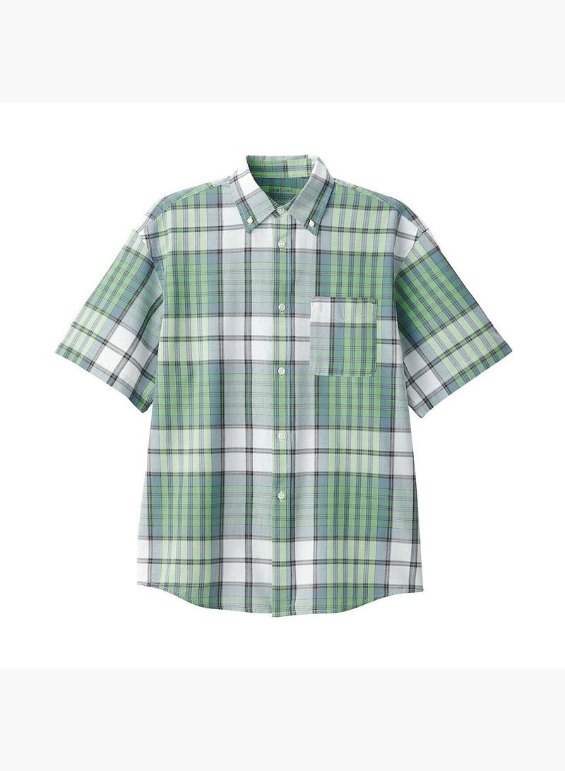 Madras Check Button Down Short Sleeve Shirt